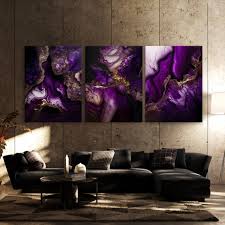 Purple Canvas Wall Art Decor