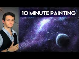 Painting A Galaxy And Stars With