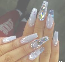 If you are one of the party people, this design is rightly for you. Sparkle And Shine Into 2019 With These 48 Gorgeous Nail Ideas Rhinestone Nails Cute Acrylic Nails Gorgeous Nails