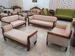8 seater teak wood wooden sofa set at