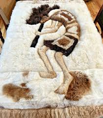 alpaca fur rug wall hanging made in
