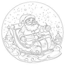 coloring page on sleigh