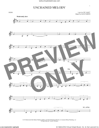 Unchained Melody sheet music for horn solo (PDF