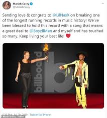 Mariah Carey Congratulates Lil Nas X For His Smash Hit Old