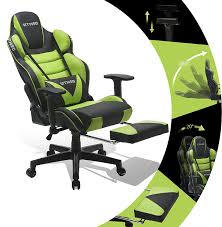 This chair measures 730 h x 730 d x 1,150 h with a minimum height of 1,055 mm. Buy Sitmod Ergonomic Gaming Chair Pc Computer Racing Chair 200kg Recliner With Back Pillow Pu Leather Armchair Big Man Chair E Sport Comfy Rocking Desk Chairs With Retractable Footrest Green Online In Thailand B07thy1zzb