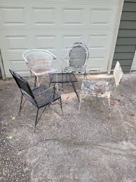 wrought iron patio garden table