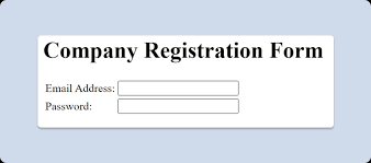 how to create a registration form in html
