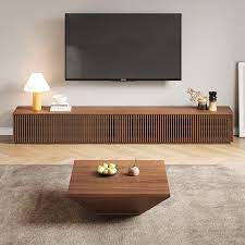 modern slatted tv stand coffee table