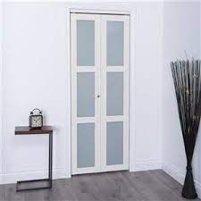 white frosted glass closet door