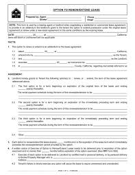 Lease Renewal Form Template Business