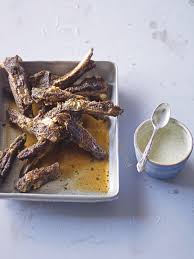 slow roasted lamb ribs with yoghurt and