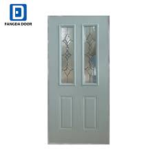 2 Lite 2 Panel Steel Glass Prehung