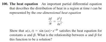 Answered 100 The Heat Equation An