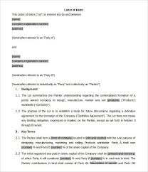 15 business letter of intent word pdf