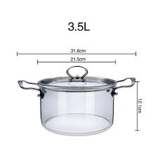 Transpa Borosilicate Glass Soup Pot
