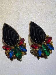 80s costume jewelry clip on earrings