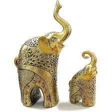 antique golden elephant good fortune