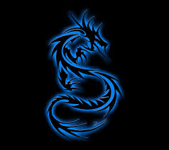 dragon blue abstract blue dragon