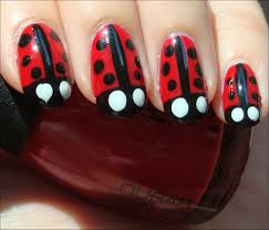 nail art tutorial ladybug nails