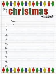 Free Christmas Printable Wish List Free Christmas