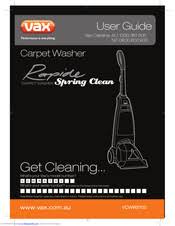 vax vacuum cleaner user manuals