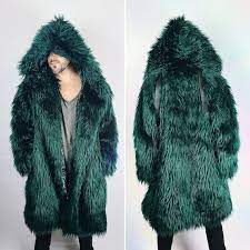 Mens Faux Fur Festival Coat Custom Made
