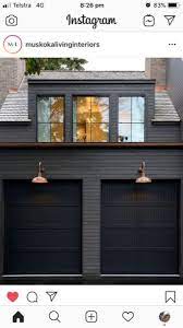 Copper Lights Black Doors House