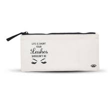boddess canvas cosmetic flat pencil pouch