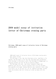 Christmas Invitation Letter Invitation For A Christmas
