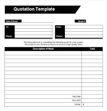 Product Quotation Template Ibba Info