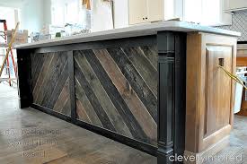 diy reclaimed wood on kitchen island