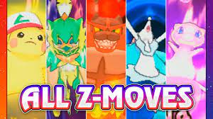 POKEMON SUN & MOON ALL Z-MOVES!! - YouTube