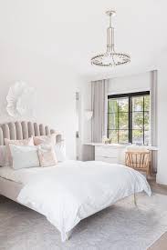 Light Gray Velvet Art Deco Style Bed