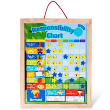 Responsibility Chart Wooden Reward Chore Chart Set For Kids 48 Pcs