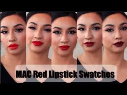 mac red lipsticks lip swatches review