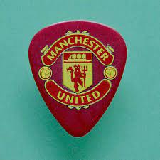 kiss manchester united red guitar pick