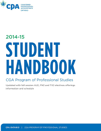 Student Handbook Cga Program Of Professional Studies