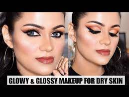 glossy makeup for dry skin
