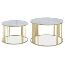 Ju Marble Top Set Of 2 Side Tables