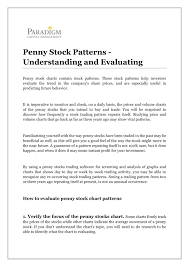 Ppt Penny Stock Patterns Understanding And Evaluating