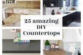 Wood countertops are a stunningly beautiful look and can bring such warmth to any location in your home whether it be wood kitchen countertops, wood an area that could use a counter surface? 25 Amazing Diy Countertops You Can Make For Cheap Lovely Etc