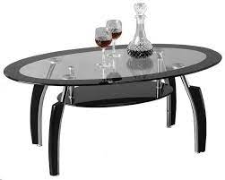 Elena Black And Clear Glass Coffee Table