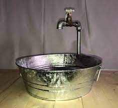Sink Drain Faucet Rustic Galvanize