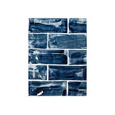 3 X 8 Subway Tile Navy Blue Wash Glaze