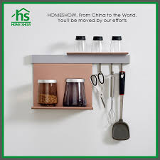 kitchen wall shelf with hooks