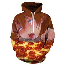2019 Pizza Card Cartoon 3d Printing Heat Pin Comic Sleeve Head Even Hat Sweater Loose Coat Blouses Support Come Chart Set Up C19031801 From Lizhang03