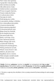 RENESANS. Test nr 1 (badający umiejętność analizy tekstu poetyckiego). Jan  Kochanowski, Pieśń świętojańska o Sobótce. Panna XII - PDF Free Download