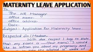 write maternity leave application