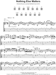 On this page you will find the guitar pro tab for the song nothing else matters (6) by metallica, which has been downloaded 18,839 times. Metallica Nothing Else Matters Guitar Tab In E Minor Download Print Sku Mn0072584