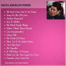 maya angelou children poems